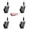 Service Caster 3.5'' Black Poly Wheel Swivel 1'' Expanding Stem Caster Set, 4PK SCC-EX20S3514-PPUB-BLK-1-4 - alternate 3
